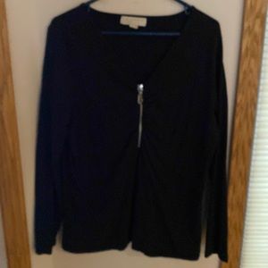 Michael Kors black zip top